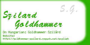 szilard goldhammer business card